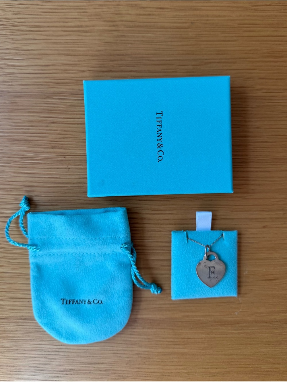 Tiffany & Co. heart tag charm pendant letter “F” - Return to Tiffany collection